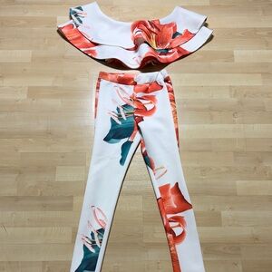 Floral Women's Leggings & Top set